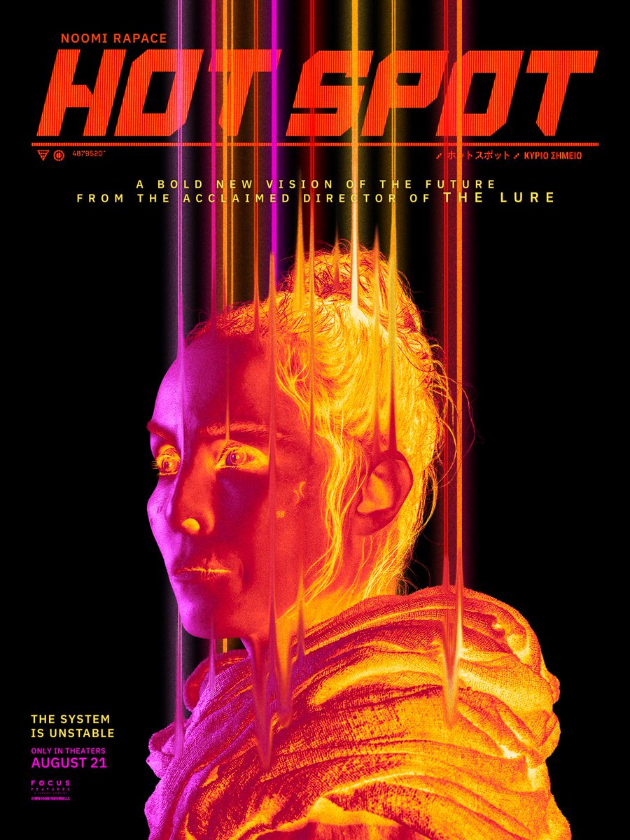 FocusFeatures's tweet photo. A bold new vision of the future. Noomi Rapace, Andrzej Konopka, and Reika Kirishima star in HOT SPOT.

Premiering at @FantasiaFest tonight, in theaters August 21. https://t.co/zpinRDuVbp