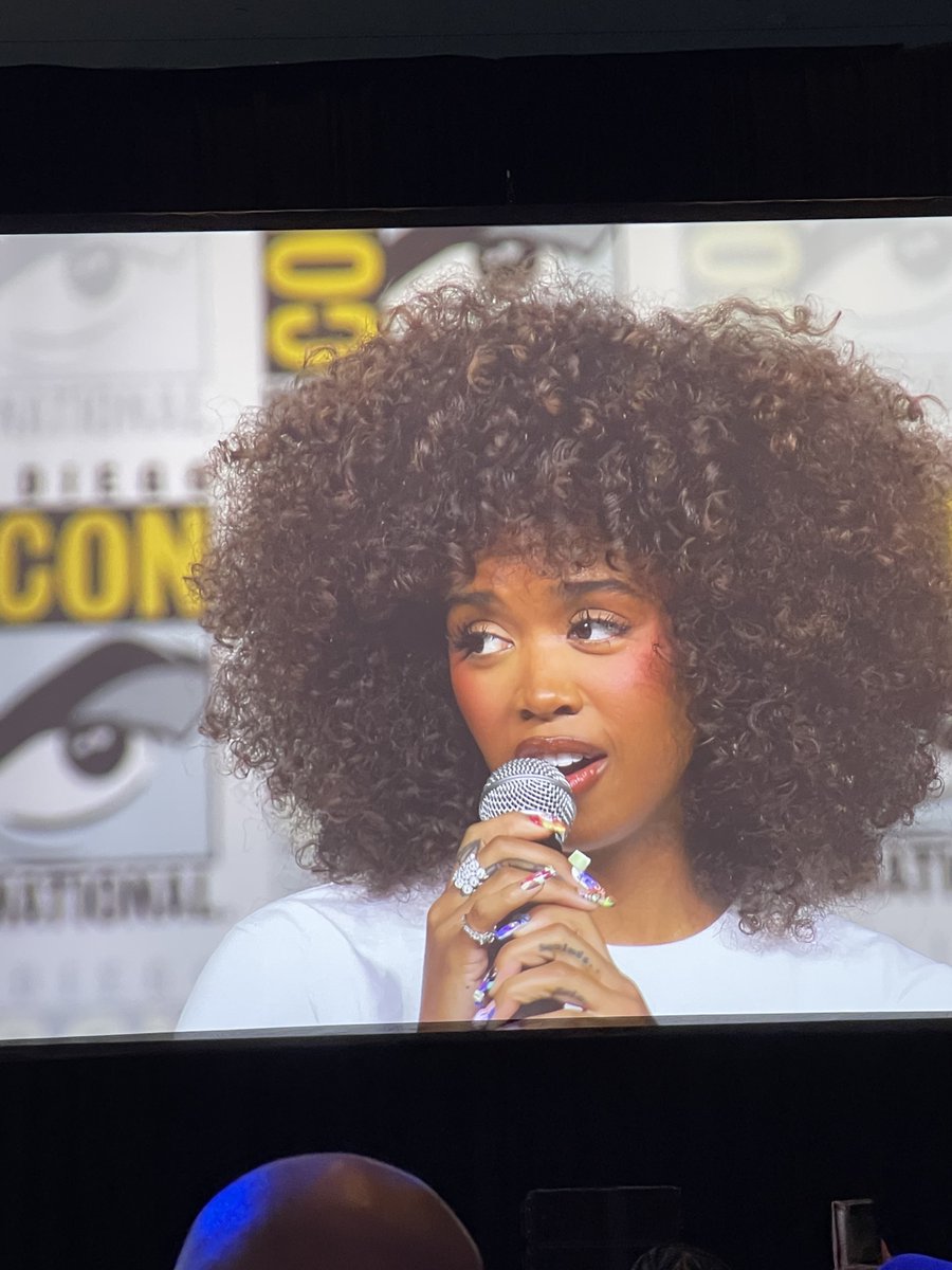Seantaj's tweet photo. H.E.R. and Liza Soberano, who play the leads in Forgotten Island, are here at the SDCC panel. https://t.co/LACnXjKNMg