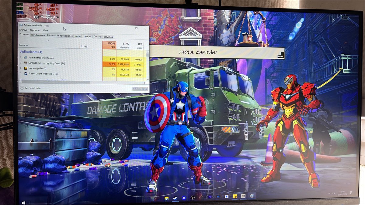 Ninocci1's tweet photo. Se necesita un PC de la NASA para correr bien Marvel Tokon. Un port tan mal optimizado que está parejito con el de MK1. Al menos es la Beta y no el producto final 🫠 https://t.co/7n4gEsPLYh
