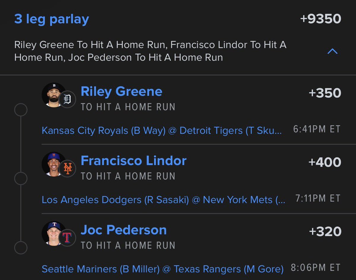 MAZIVS_SBK1's tweet photo. 3οΈβ£ OF THE HOTTEST SWINGS TONIGHT π₯βΎοΈ
Locked in and ready to bring the heat π°π
@Playbook
#MLB #SportsBetting #LetsCash https://t.co/D1tUjqytuk