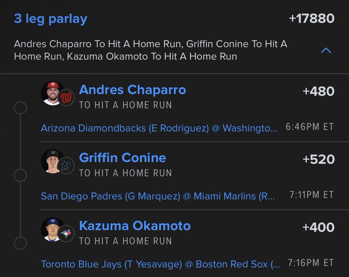 MAZIVS_SBK1's tweet photo. THIS WILL BE A FRIDAY TO REMEMBER ππ₯
Big swings. Big moments. Letβs make some noise tonight π°π
@Playbook
#MLB #SportsBetting #LetsCash https://t.co/IniksiUzo6