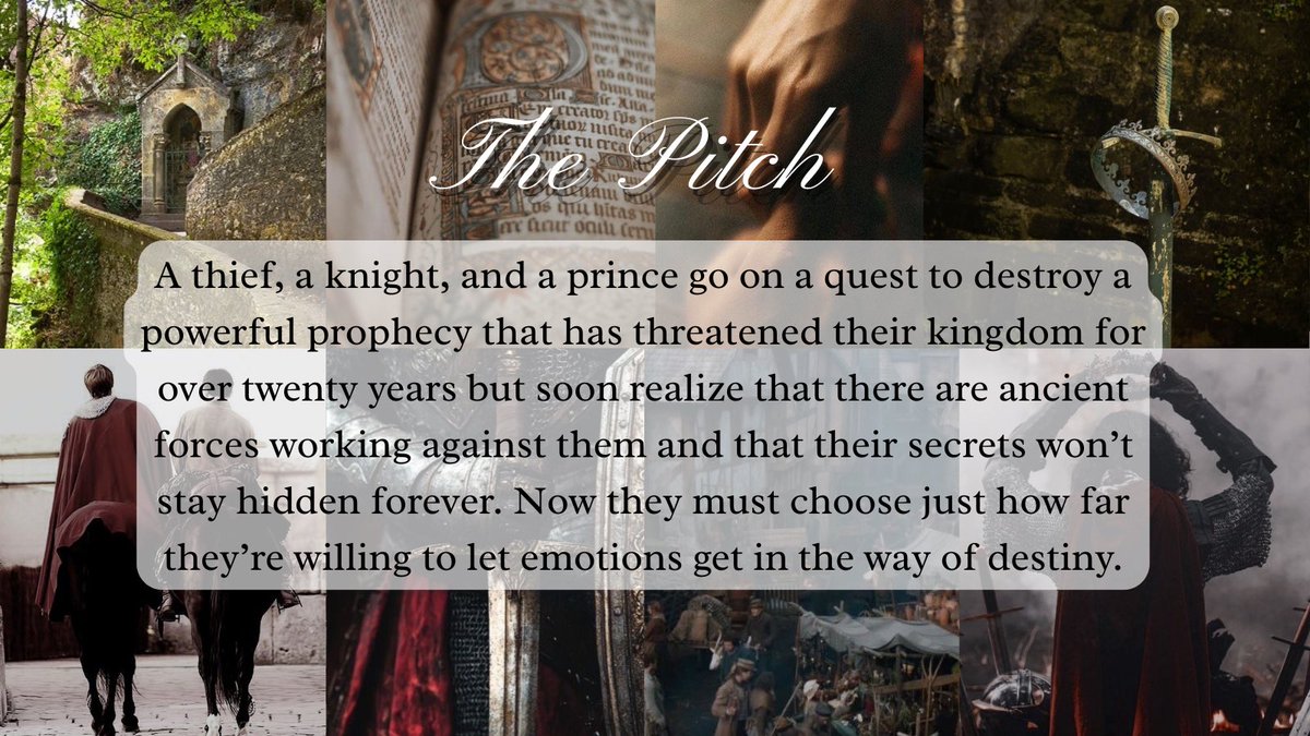 Lola_writes26's tweet photo. Happy Questpit!

An Agents Guide to:
✨This Heart of Stone
⭐️WIP, Series Potential, 100k Word Goal

🌈A Queer Medeival Fantasy
🪄Merlin X Shadow &amp; Bone
🔮Magical Quest
📜Ancient Prophecies
🖤Forbidden Romance
🥀Yearning
🦄Mythical Creatures

#questpit #romantasy #wip #amwriting https://t.co/1lXfJKmQMA