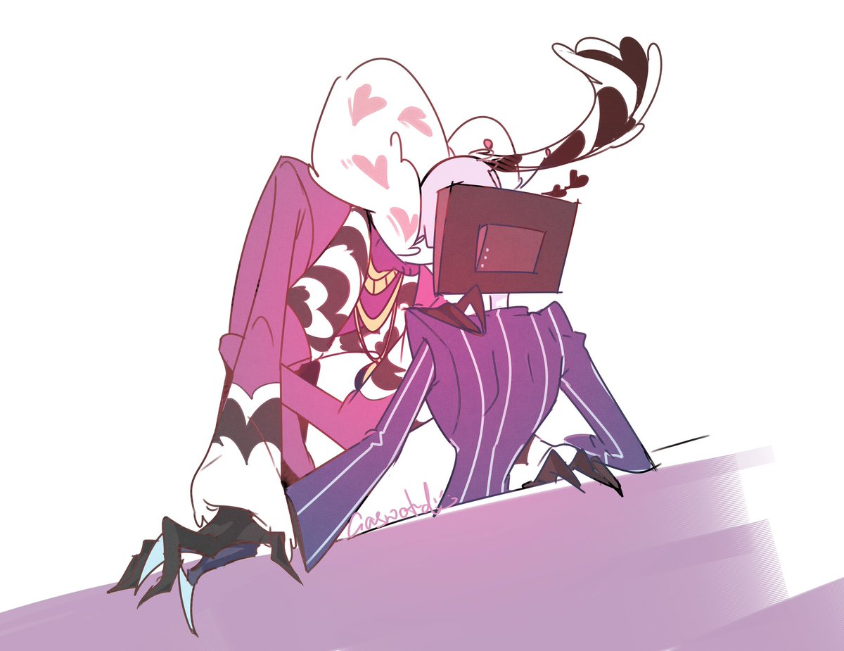 B_Gasword's tweet photo. 🥰
#VoxVal #HazbinHotelVox #HazbinHotelValentino 
#StaticMoth https://t.co/205v6xyrtN
