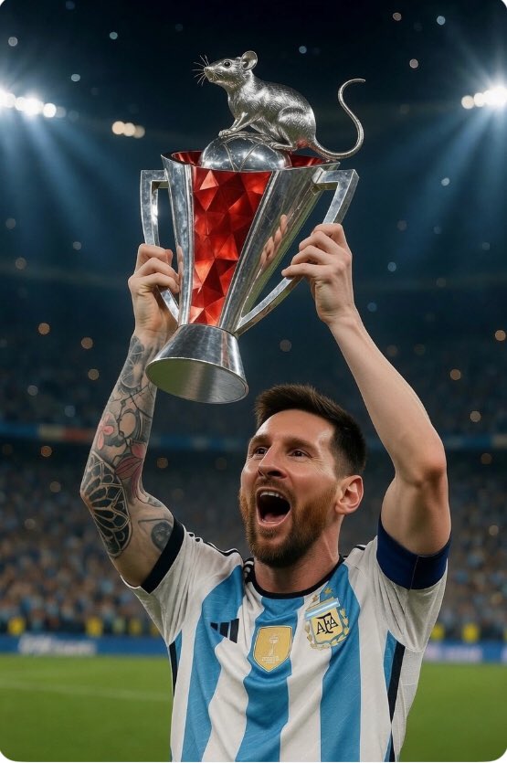 MazdakZamyadi's tweet photo. @TouchmineX Give Messy mouse at least the “Rat of WC trophy” 😂🤣 https://t.co/19iohBRfXv