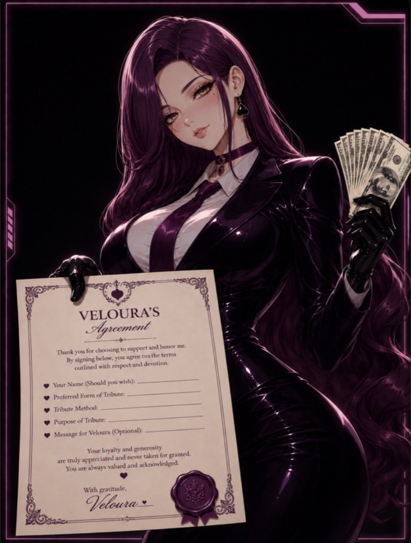Veloura2D's tweet photo. Staring already, paypig? Good. Sign my Agreement and send that tribute like the weak little wallet you are. Veloura owns you now~ 💸

2DFD FINDOM 

#paypig #2Dfindom #findom https://t.co/yCHv5SNkVB