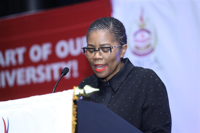 unisa's tweet photo. Prof Puleng LenkaBula highlighted that Simiso Nkwanyana's generation fought for a Unisa that reflected the rich diversity of South Africa and served the emancipatory interests of previously marginalised communities. She noted that their Seven-Point Plan and Programme Optimum were not merely institutional reforms, but a bold vision for a more inclusive, equitable and transformative university.

#SimisoNkwanyanaMemorialLecture | #Unisa150andBeyond | #CatalysingRuralGrowth