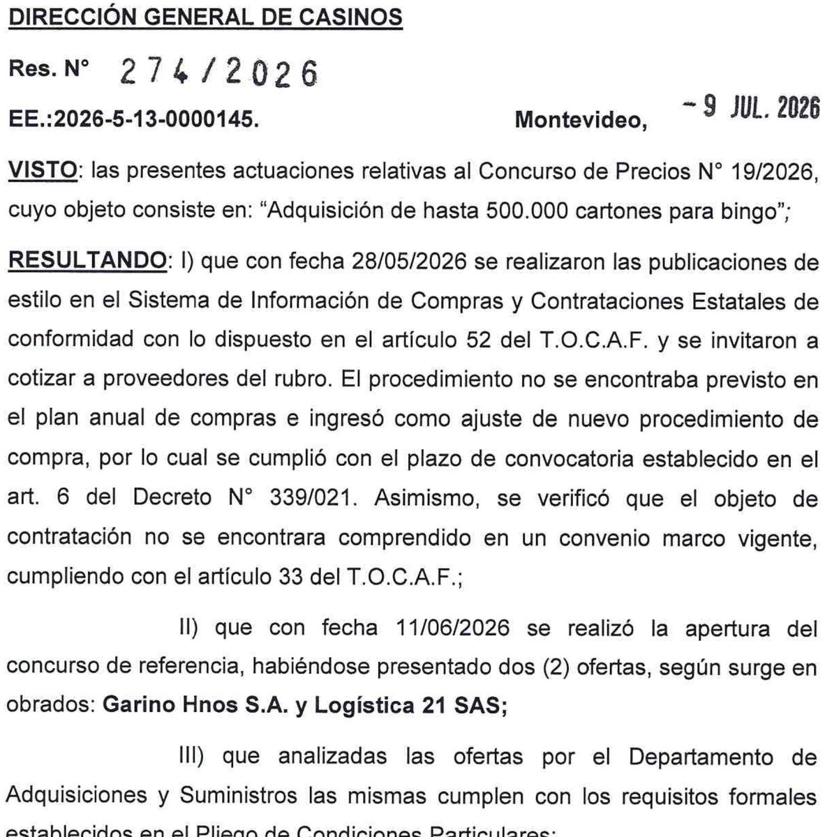 MartinFitz23506's tweet photo. BINGO 🎲: Los uruguayos pagamos $ 774.700 por CARTONES PARA BINGO por intermedio del Ministerio de Economía y Finanzas. https://t.co/0nP7ntQiiH