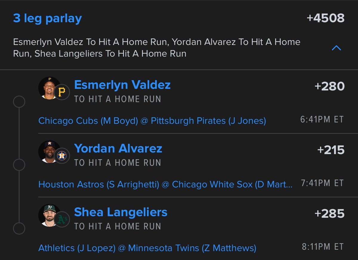 MAZIVS_SBK1's tweet photo. MY FAVORITE 3 HR PLAYS TODAY π₯βΎοΈ
Round Robin β’ 0.15U β’ 2 Mans π₯
#MLB #SportsBetting #LetsCash https://t.co/QshKPmtzUD