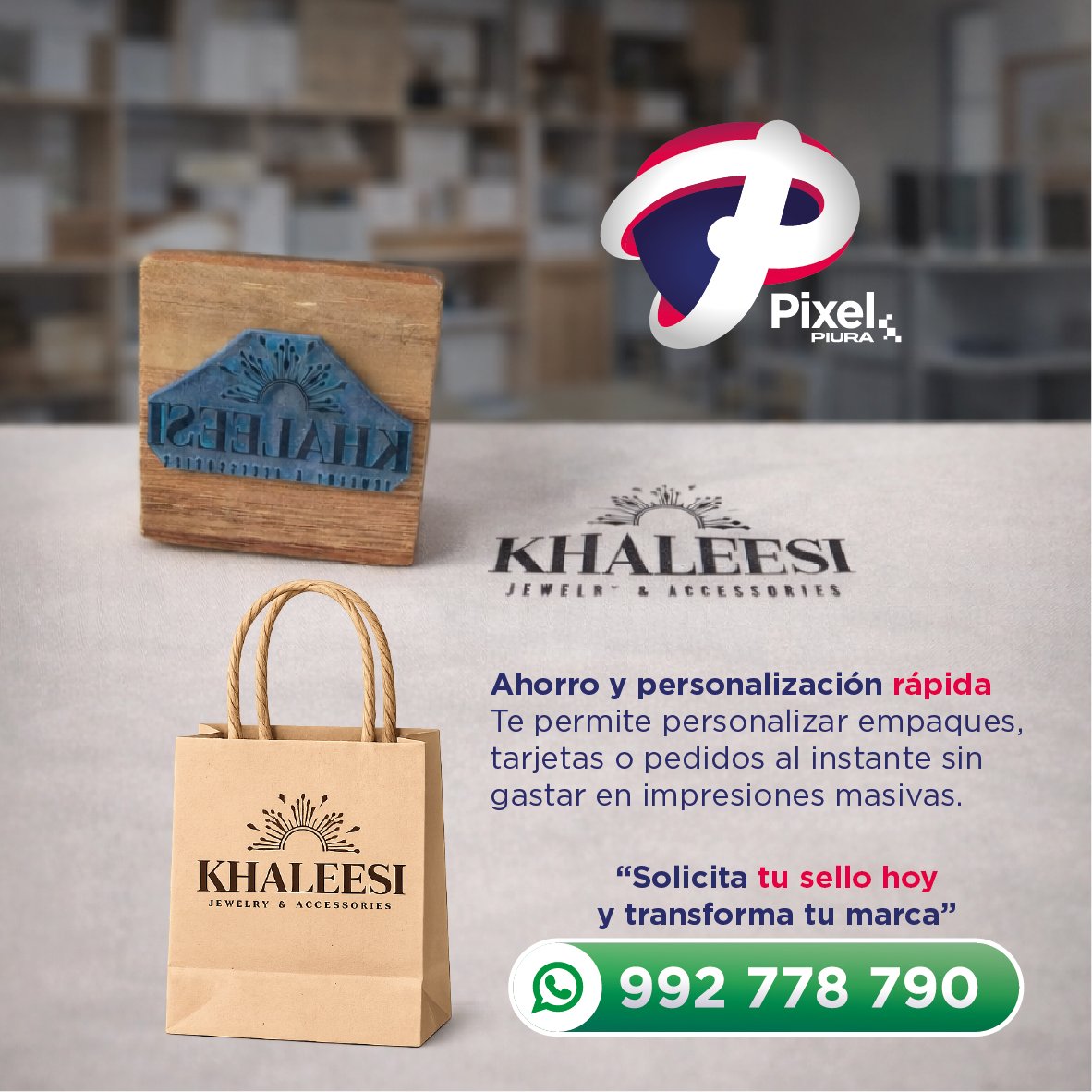 pixelpiura's tweet photo. ¿Te imaginas tu logo transformando cada empaque, bolsa o tarjeta en una pieza única de tu marca?
Participa en el proceso: elige tu diseño, prueba tu sello y disfruta viendo cómo tu marca cobra vida en cada detalle. 
#TuMarcaTuSello #PixelPiura #RegiónPiura #bolsasdepapel #sellos https://t.co/kw9HWGpwdP