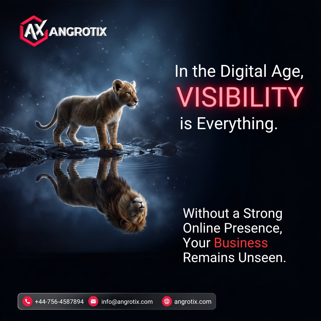 angrotix's tweet photo. In the Digital Age, Visibility is Everything.

#angrotix #creativeagency #marketingexpert https://t.co/fP2z7DLME0