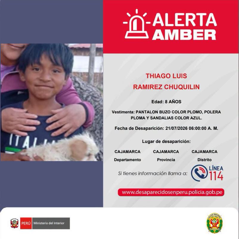 BancodelaNacion's tweet photo. #AlertaAmber | Súmate a la búsqueda
Comparte esta alerta y, si tienes información sobre su paradero, comunícate de inmediato con la #Línea114
Cada dato puede contribuir a encontrar a una persona desaparecida.
#DesaparecidosEnPerú https://t.co/VQYijyA8WN