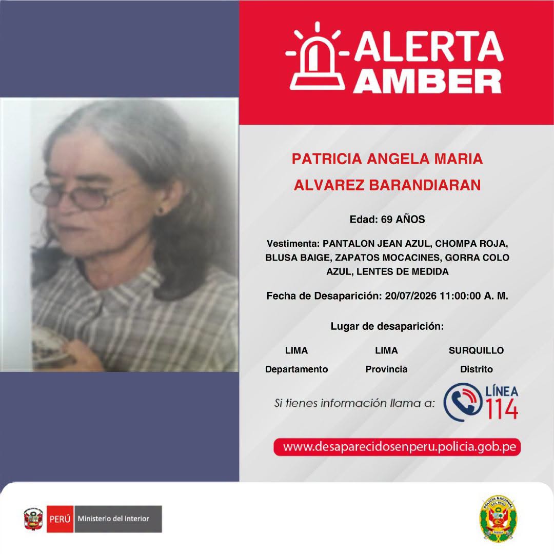 BancodelaNacion's tweet photo. #AlertaAmber | Súmate a la búsqueda
Comparte esta alerta y, si tienes información sobre su paradero, comunícate de inmediato con la #Línea114
Cada dato puede contribuir a encontrar a una persona desaparecida.
#DesaparecidosEnPerú https://t.co/VQYijyA8WN