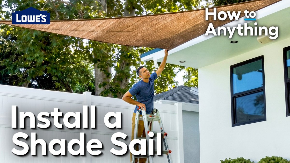pattosie's tweet photo. How to Install a Shade Sail | How To Anything https://t.co/MdHrZr66h5 https://t.co/2Cq6dOohhR