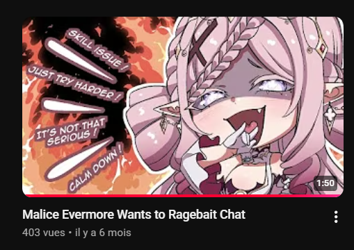 ChaDraws_Art's tweet photo. Hewwo Tenma !! If I may, I would love to work with you ;w; I have made some thumbnails for people, but just in case 'cause my art changed a lot through those past 2 years, I'll link my Vgen down below ! But I can adapt to pretty much any theme I believe (Zatsudan, game streams, Karaoke etc)

https://t.co/oNIMedqeBl

I did one thumbnail for "not another phase clipper" of a Malice clip

And one fan-made thumbnail, not used, of Ember, 'cause I loved her subnautica 2 stream !

I also had my art used as a thumbnail by Nyana Banyana for her summer graduation concert !