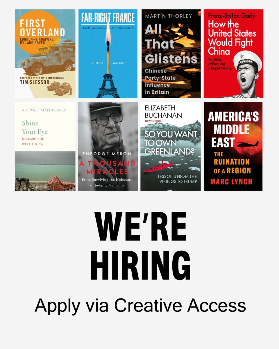 HurstPublishers's tweet photo. We are delighted to be working with @_CreativeAccess to recruit for our new Publicity &amp; Marketing Trainee! If you want to join our team, we’d love to hear from you: https://t.co/Hz737o2gGK https://t.co/tk0luCKiC9