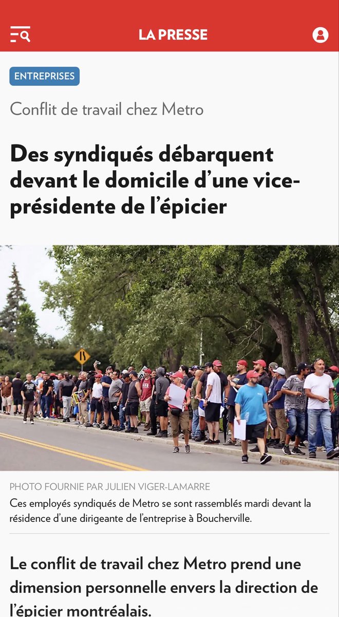 E_Duhaime's tweet photo. Le syndicalisme barbare qui vandalise et intimide des dirigeants d’entreprises devant leurs résidences personnelles n’a absolument pas sa place au Québec en 2026.

Les leaders syndicaux qui organisent et cautionnent de tels actes font reculer leur cause et perdent l’appui du public.

Tous les travailleurs québécois ont droit de se syndiquer.

Ça ne donne cependant pas le droit d’agir comme des voyous.
