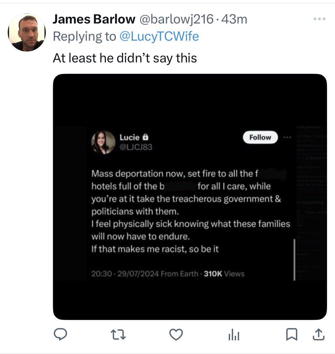 James Barlow tweet media