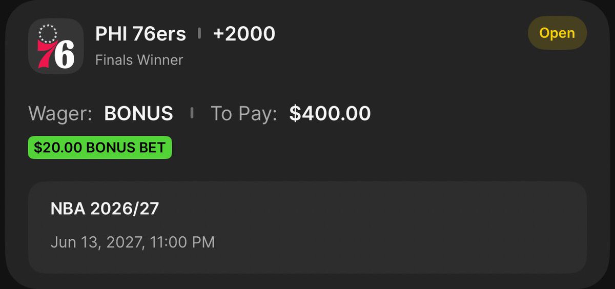 Kaden_Bets's tweet photo. Locked this in after the Jaylen Brown trade

Manifested LeBron to the Sixers🏀

Bring one home to the city Bron🏆 https://t.co/raEip9lQka