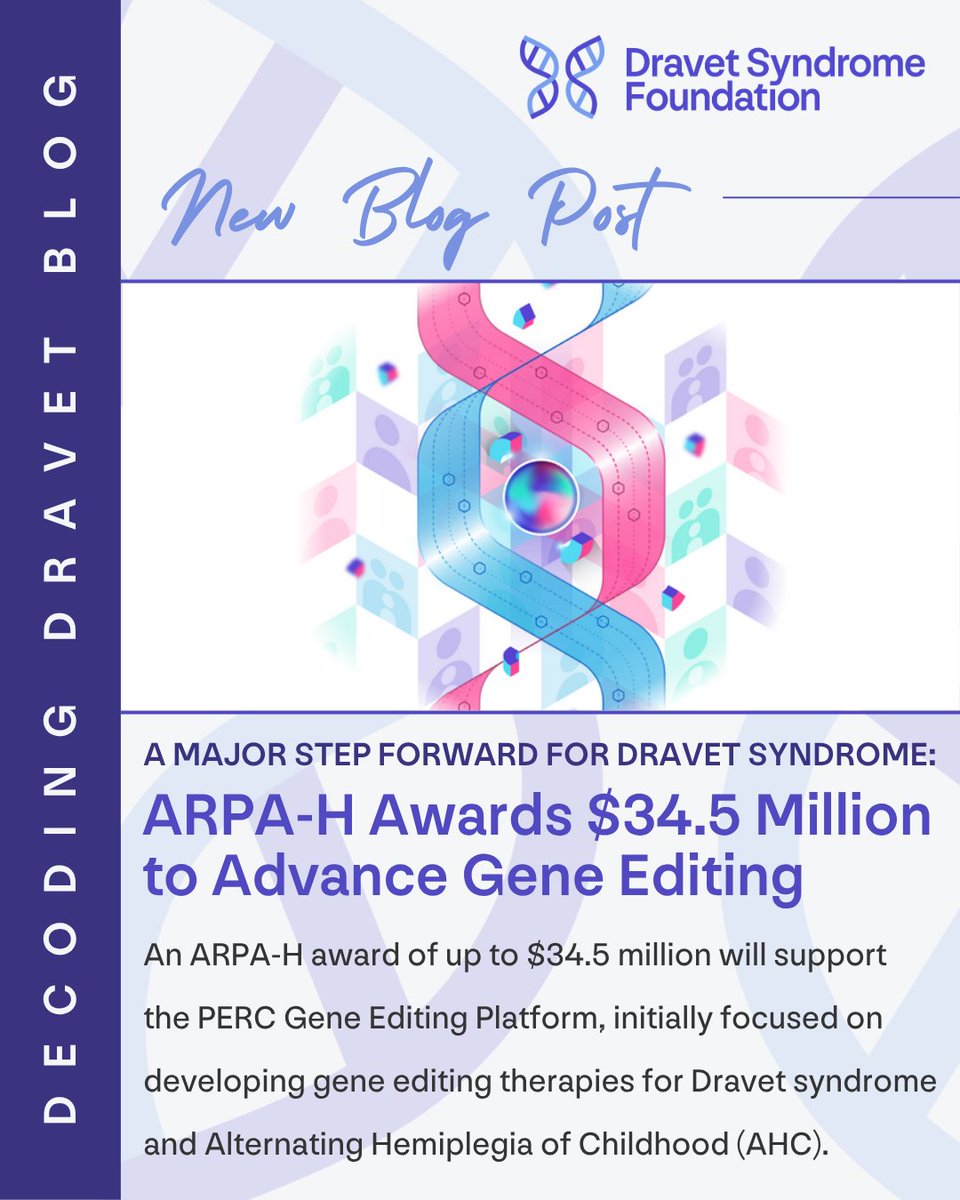 curedravet's tweet photo. 🧬 What if there was a faster pathway for developing gene editing therapies for rare epilepsy? An ARPA-H award of up to $34.5M will support a gene editing platform beginning with Dravet syndrome and AHC.

🔗 Veronica Robbins-Hood, PhD, explains more ➞ https://t.co/8qQ5E3zcPv https://t.co/zlOxzy68VQ