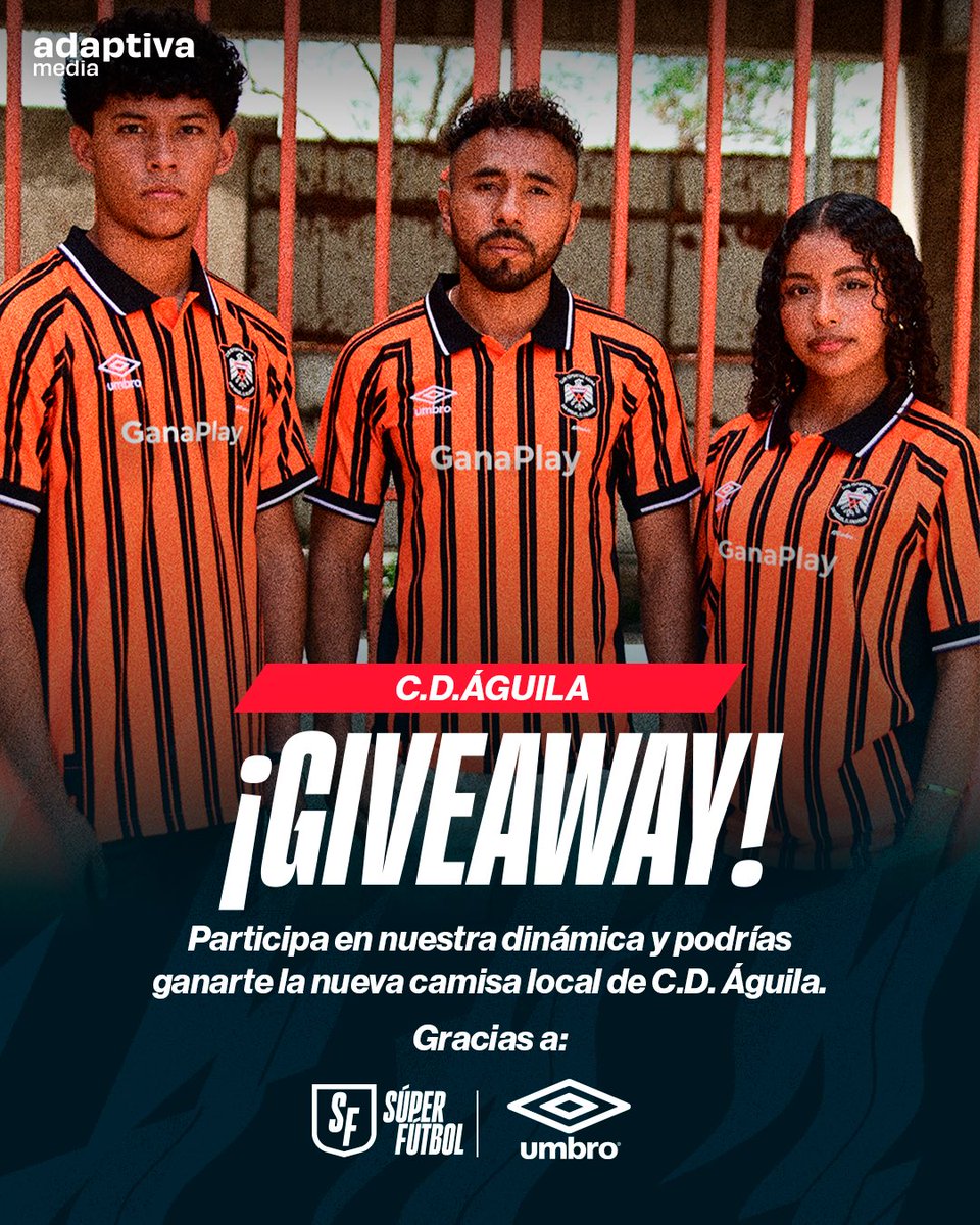 SuperFutbolSV's tweet photo. ¡GIVEAWAY ALERT! ⚫️🟠

¿Querés ganarte la camiseta de local de la nueva indumentaria de Águila? ⚽️🤔

Aquí te contamos cómo participar y ser el posible ganador:

1️⃣ Dale RT a este post.
2️⃣ Sigue las cuentas de #SuperFutbol. 
3️⃣  Responde esta publicación con una captura en donde demuestres que estás suscrito a nuestro canal de YouTube. 

🔗 Link de nuestro canal: https://t.co/GBG0D5nyrC

📆 Tienes hasta el 30 de julio para participar. 

#LoVivimosComoVos