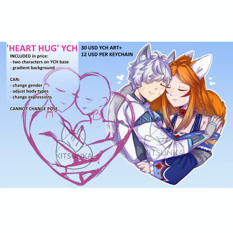 DreamyKitsu's tweet photo. Couple keychain YCH only available for only 6 more days on my ACGGoods shop! Grab it while it's still available😊 Perfect for yumeships, selfships and oc ships~ https://t.co/E1DCG9QzHD