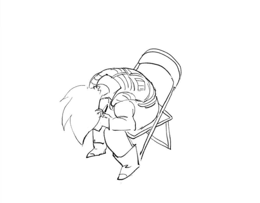 ricelover112's tweet photo. Was looking at an old animatic I drew and found these drawings of Vegeta 🤣 https://t.co/45xSuEW0U7