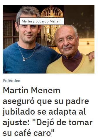 guscalf1's tweet photo. Millones hacen menos comidas diarias, el padre de @MenemMartin ya no se compra su café caro
awwww .. los sacrificios de la casta 🤡
VLLC 🤡🎈
#MileiEstafador #MileiEsHambre #MileiDestruyeArgentina #LLALadrones https://t.co/dTVtQT7WWP
