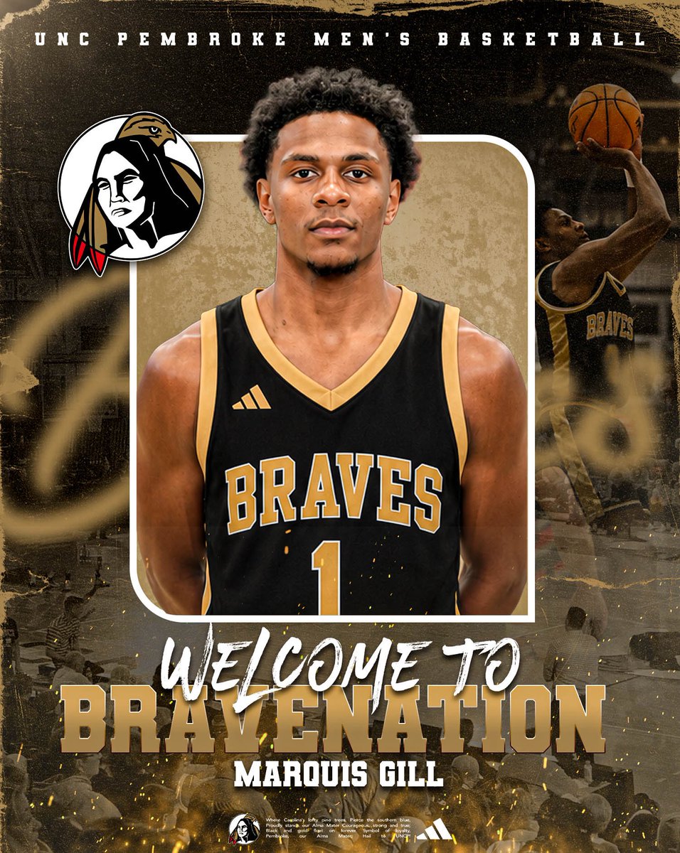 UNCP_MBB's tweet photo. Please welcome the next signee to our program Marquis Gill! #BraveNation https://t.co/IzJk8pOZkY