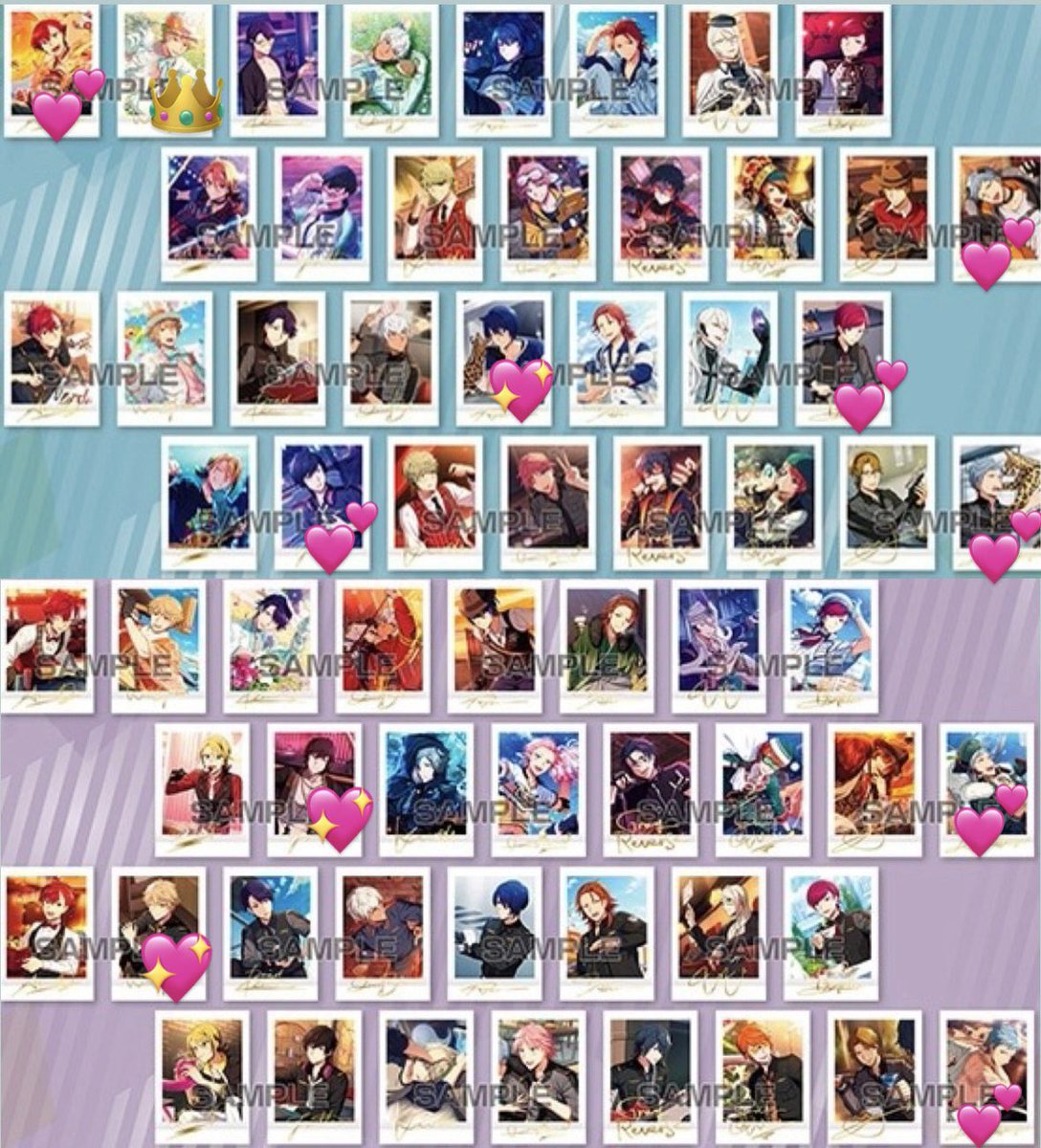 lisa05263944's tweet photo. @1
（固定用）　
エリオスR 探し物
👑>💖>💕>🩵
※トレブロ以外は箔押しのみ、全て各1求め
画像にあるものは募集に記載がなくても物により異種交換や買取可能ですのでいつでもご提案歓迎です◎ https://t.co/QErC9d8jpb