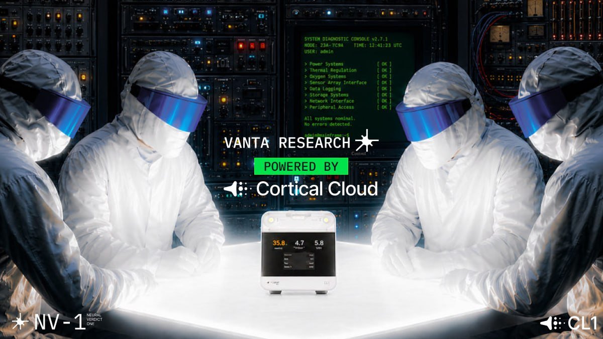 vantaindustries's tweet photo. The first ever biological computer directing trades on-chain.

Made possible by @CorticalLabs. https://t.co/ZA5fOeMwgK