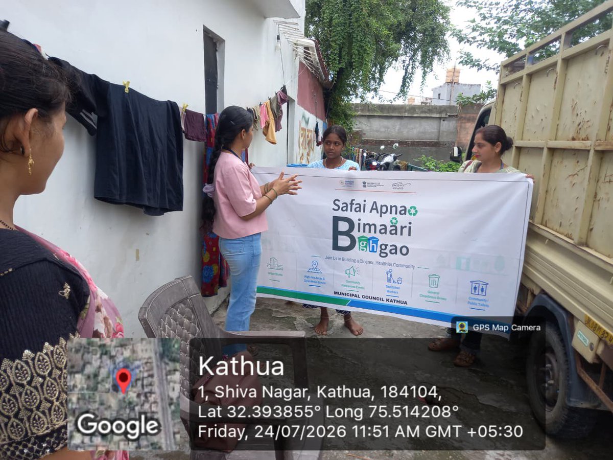 KathuaCouncil's tweet photo. Safai apnao Bimari Bhagao
@mygovindia
@DiprKathua
@JammuUlb
@MoHUA_India
@AnissaNabi1
@md_sbm
@districtadmkat1
@JKHUDD1 https://t.co/zuMz3MmF8J