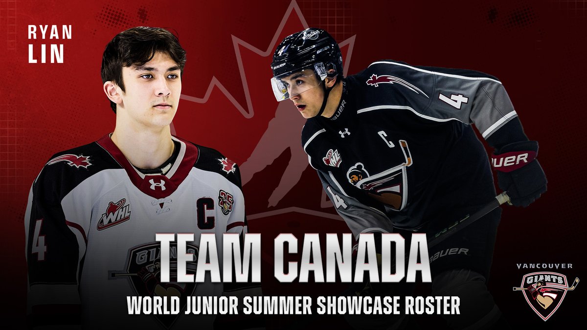 WHLGiants's tweet photo. NEWS: Ryan Lin has been named to @HockeyCanada's World Junior Summer Showcase roster!

The camp includes practices, scrimmages &amp; 3 exhibition games in preparation for the 2027 IIHF World Junior Championship.

Congrats Linner!

Details 👉 https://t.co/nggol0LODU https://t.co/64M2D3VcsF