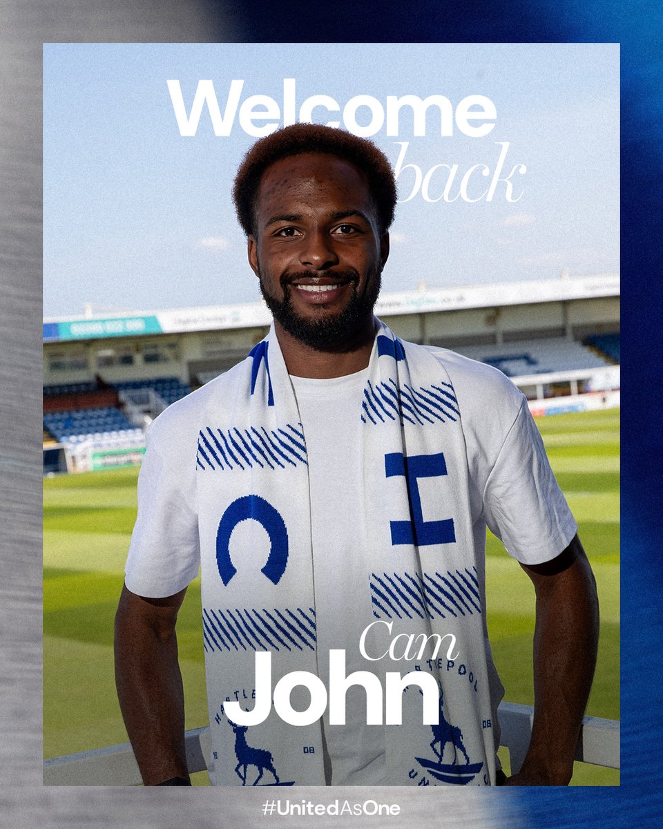 Official_HUFC's tweet photo. 🙌 Cam returns!

We're delighted to confirm the permanent signing of Cameron John following his departure from York City 👊
