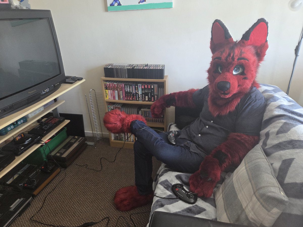 RetroNightShado's tweet photo. Want to play co-op with me? 🎮
#fursuitfriday https://t.co/sUCNBkODPI