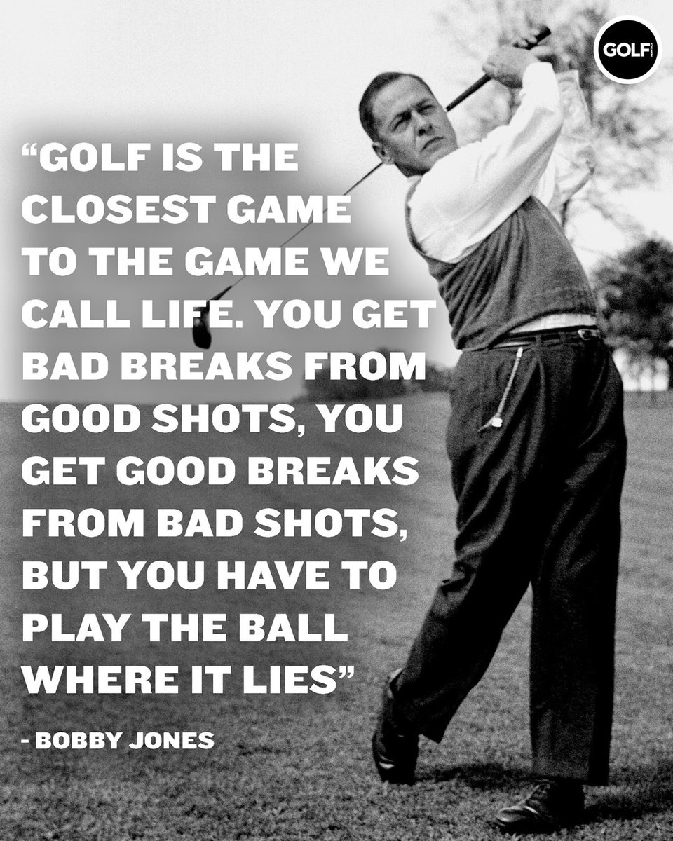 GolfMonthly's tweet photo. Incredible quote from the legend that is Bobby Jones 🙏 https://t.co/1V3PukOFPH