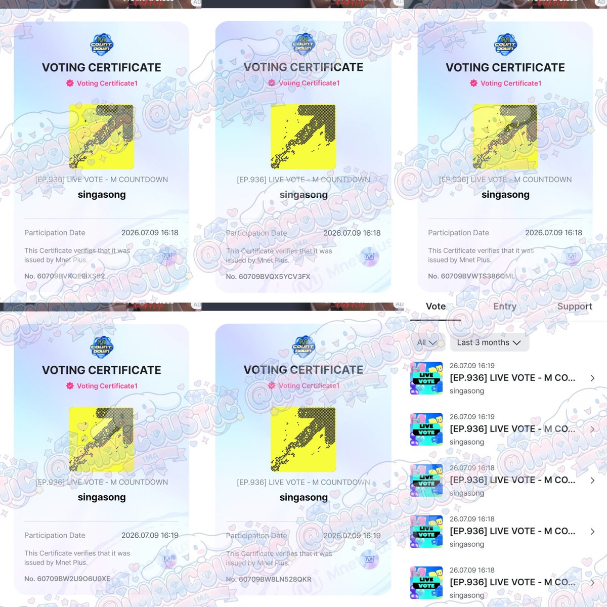 imaacoustic's tweet photo. [late post]
M COUNTDOWN LIVE VOTE EP.936
2026.07.09

have dropped some votes for #V8 - #singasong https://t.co/I3oQdgVPFL
