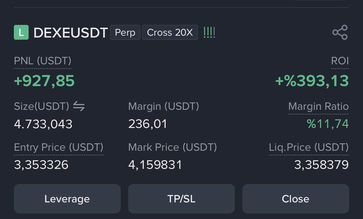 ortegas99's tweet photo. 90$ > 1000$ 

Çöpe atacaktım $DEXE long açtım😂

Liq olması çok muhtemel ama kapatmıcam nereye giderse… https://t.co/3MQcc8b1hH