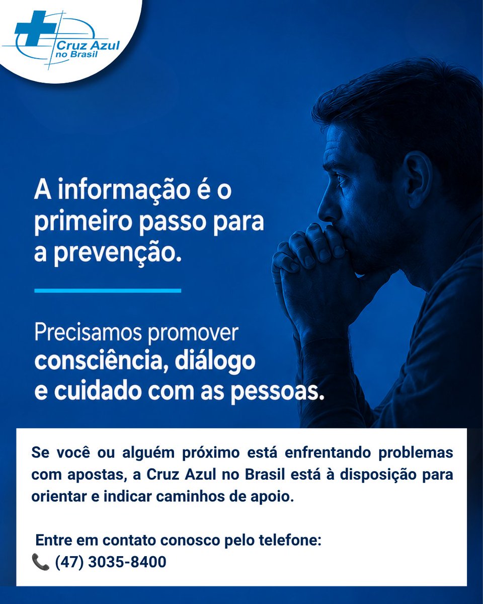 CruzAzul_BR's tweet photo. O Impacto das Apostas no Brasil

Pesquisa recente da ANBIMA e do Datafolha (Raio X do Investidor Brasileiro) revela uma realidade alarmante: 17% da população brasileira (cerca de 28,6 milhões de pessoas) apostou online em 2025.

O dado mais preocupante? 39% apostam buscando dinheiro rápido em momentos de necessidade.

📉 O que você precisa saber:

Ilusão Financeira: As apostas deixaram de ser mero entretenimento e viraram uma falsa promessa de solução financeira para quem tem menos recursos.

Fator Tecnológico: O crescimento é impulsionado pela facilidade de acesso e pela explosão de plataformas digitais.

A Regra do Jogo: Aposta não é investimento. É uma atividade de perdas estruturadas onde a maioria sempre sai perdendo.

Quando quase 29 milhões de pessoas recorrem a jogos por desespero financeiro, deixamos de falar de lazer para enfrentar um grave problema social, econômico e de saúde pública.

#ApostasOnline #Economia #SaúdePública #Anbima #Reflexão