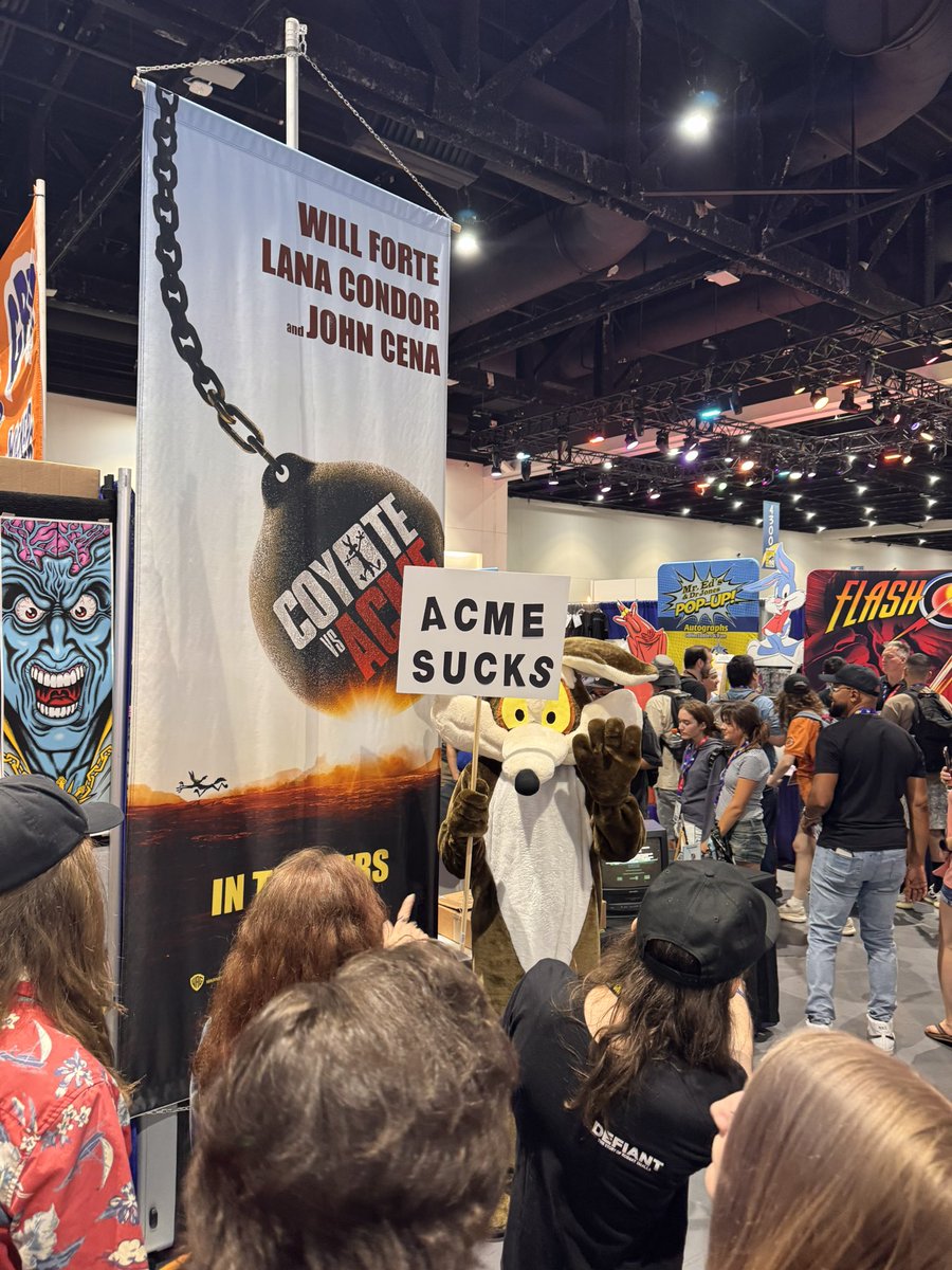 observantview's tweet photo. Protester at Comic-Con. 
#SDCC https://t.co/D7egxoKQi5