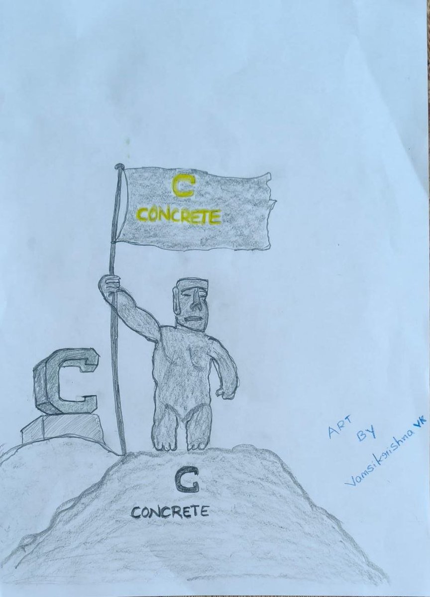 VamsiKr00227101's tweet photo. 🗿✏️ Hand-drawn with passion, built with dedication.
Every great project starts with a strong foundation—just like Concrete. 💪
Proud to support and create for the community.
Building, learning, and staying consistent every day. 🚀

@crypttoji
@d3crypt0r25 https://t.co/Mhq4KDVJT8