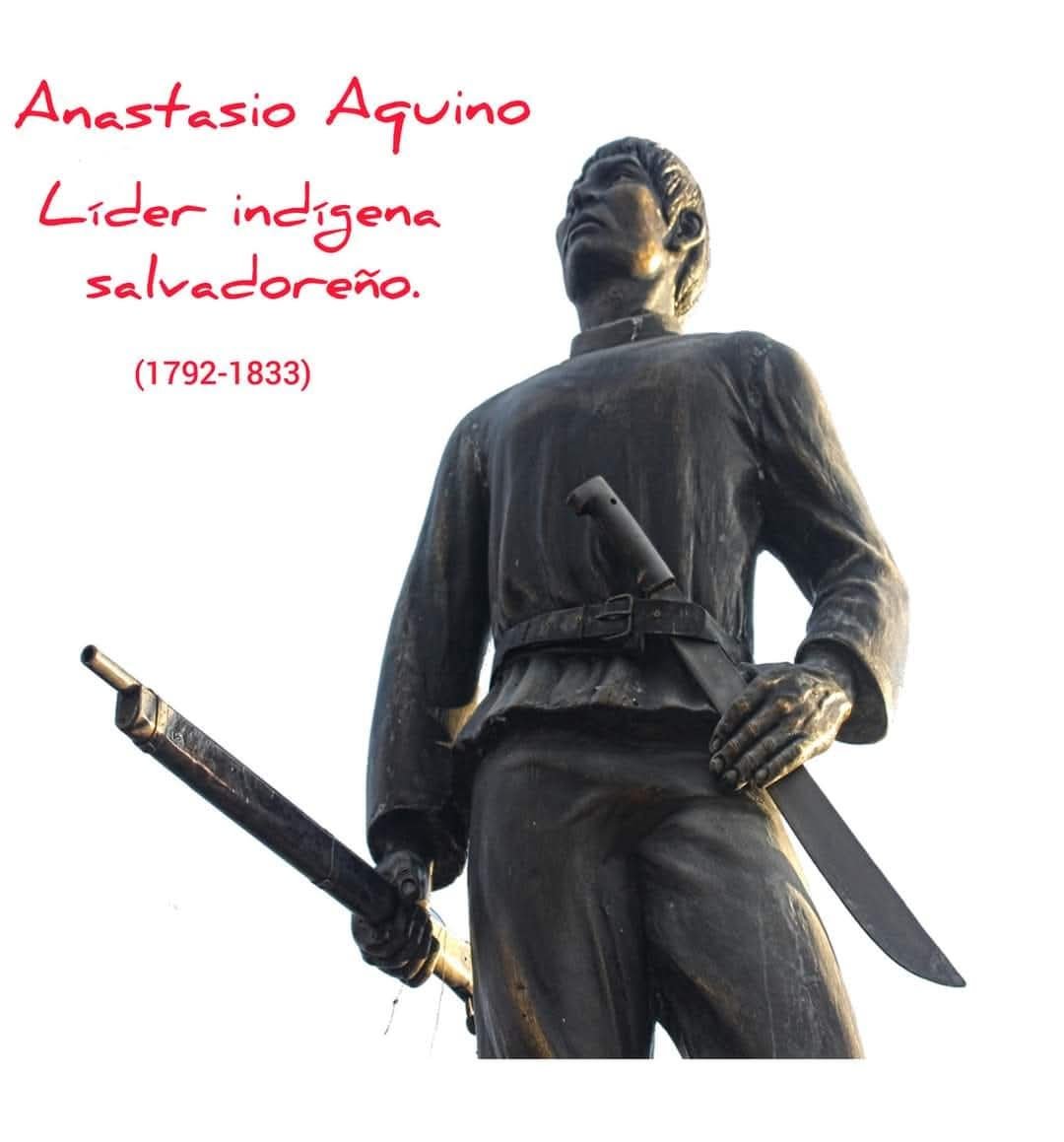 roquedalton75's tweet photo. Anastasio Aquino se rebeló al frente de la comunidad indígena de San Pedro Nonualco, contra el sistema opresor de los blancos y ladinos ricos que comerciaban, como ahora comercian, con el hambre y el dolor del indio.

- Roque Dalton

#193años #AnastasioAquino #ElSalvador https://t.co/T5ltLSLNsh