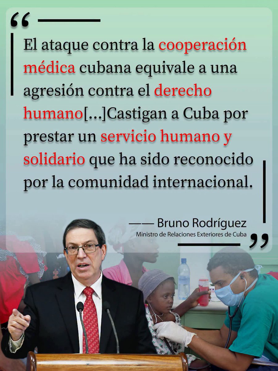 CubacooperaMzb's tweet photo. Agresión contra el derecho a la salud»: Cuba repudia sanciones de EE.UU. contra la colaboración médica cubana.

Constituyen «una agresión contra el derecho humano al acceso a servicios de salud para cientos de miles de personas en muchas partes del mundo. 

#CubaNoEsAmenaza https://t.co/nDFtQRDMww