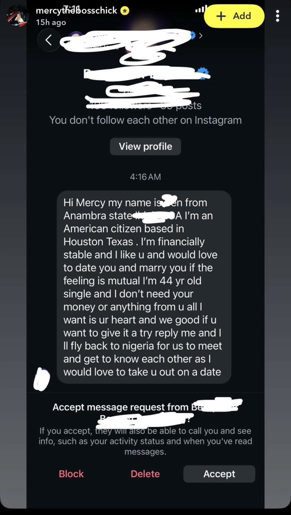 Hybrid_Ola's tweet photo. The men in Mercy Eke’s Dm 😂 https://t.co/eUJ269t3Pt