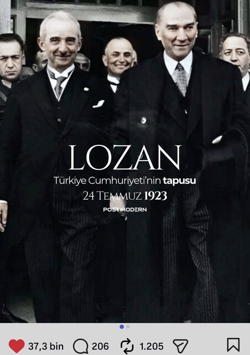 ICemacar's tweet photo. Türkiye Cumhuriyetinin emperyalizme karşı zaferi Lozan Barış Antlaşması 103. yıl dönümü🧿🇹🇷🇹🇷🇹🇷🇹🇷🇹🇷🇹🇷♥️🇹🇷🇹🇷🇹🇷🇹🇷🇹🇷🇹🇷🧿 https://t.co/hPPb03gPwN