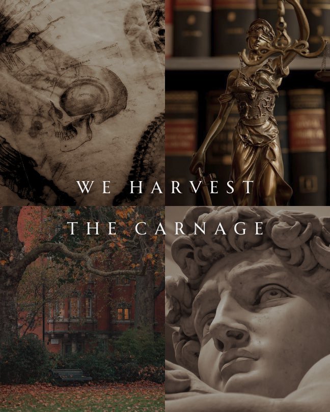rihdaraklay's tweet photo. WE HARVEST THE CARNAGE
a fantasy horror about a college freshman who joins a club of pre-meds to harvest the organs of the elite with body magic
🫀dark academia x body horror x STEM
🫀south asian rep x bi4bi
🫀vengeance, moral ambiguity, &amp; guts galore
#questpit #W #A #F #H #T https://t.co/Mrsz9Kib7E