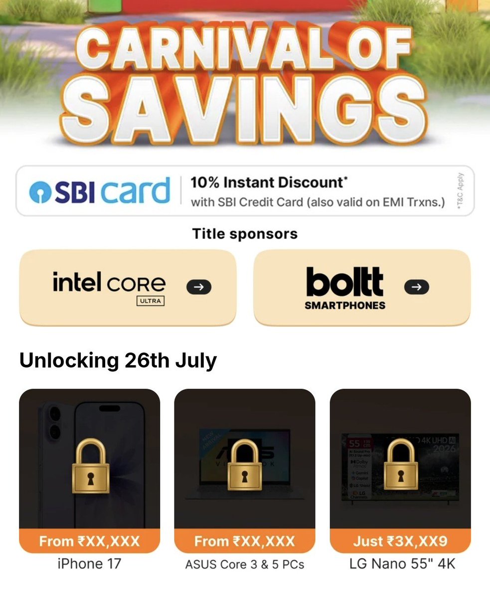 bahubalireturns's tweet photo. Iphone17 is coming in #Flipkart #FreedomDaySale

They r revealing it's sale price on 26th.. 

I don't think the price of #iphone17 is going to increase soon... 

@saaaanjjjuuu @ShineTechie @encoword @Phonenurd 

#apple #samsung #sale #amazon #BBD https://t.co/xe2zFV2A6T