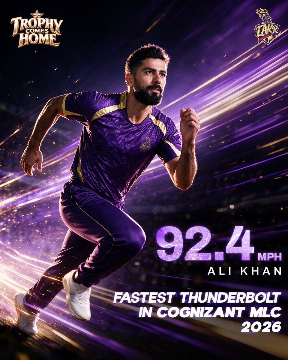 LA_KnightRiders's tweet photo. Ali Express at full throttle! π¨π₯
Ali Khan | #WeAreLAKR | #LAKnightRiders | #MLC26 https://t.co/ODbzUqfTCE