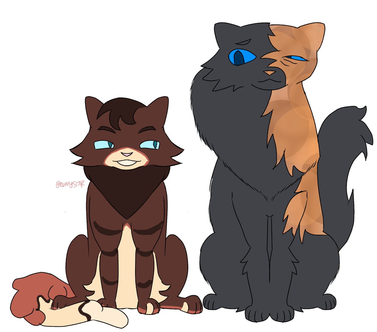 evanystar's tweet photo. i like the idea of this but I don’t like the execution so ill redraw it another time/when my mind is clearer, i just wanted to get this out of the way— I do like how i drew curlgirl though
{#warriorcats #wctwt #splashtail #softpelt #curlfeather} https://t.co/4HFlf9eV2l
