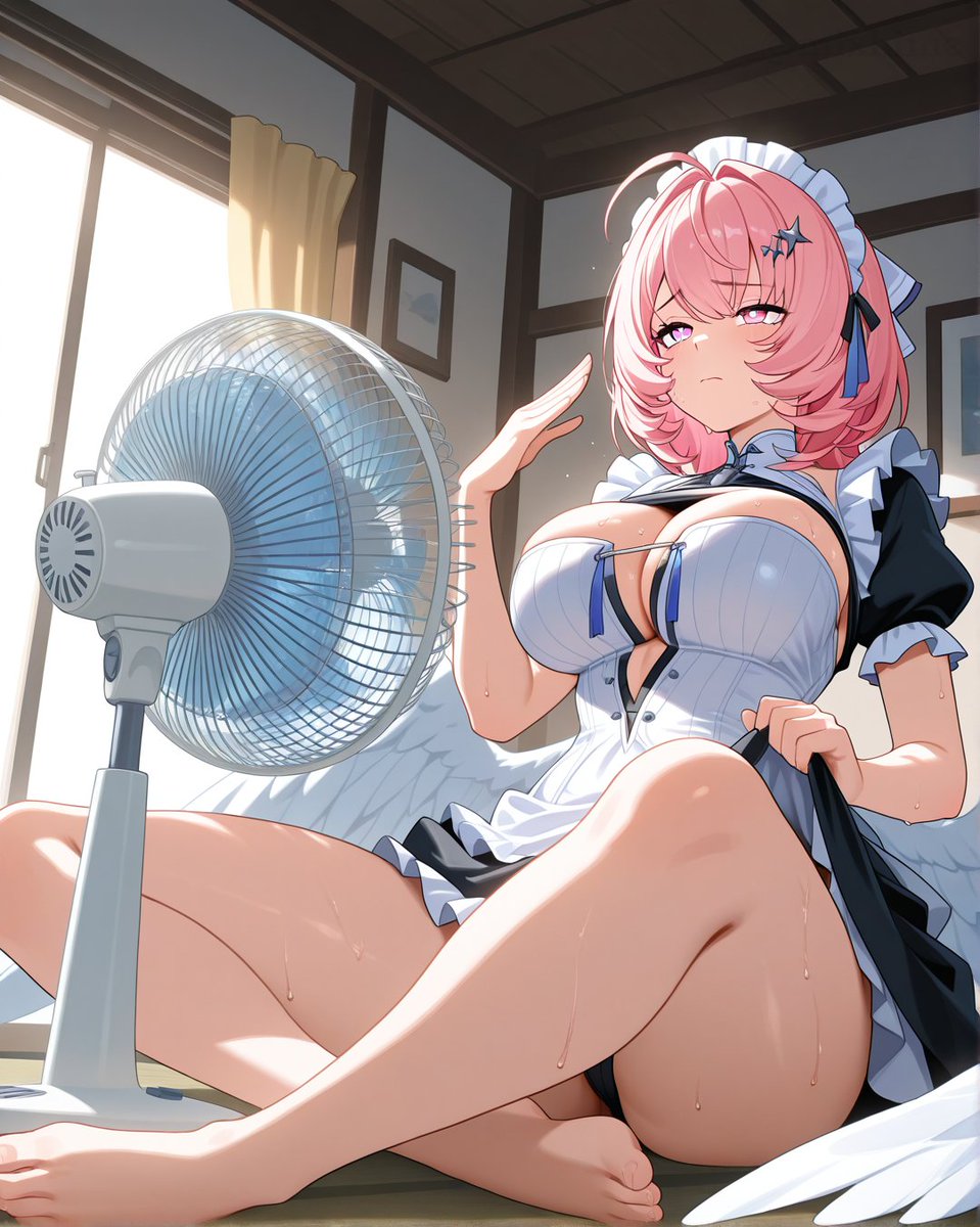 MixHimeStudio's tweet photo. Remielle：It's so hot I'm melting. 🫠
 #ゼンゼロ #レミエール #ZenlessZoneZero https://t.co/jBXLZea3Mc