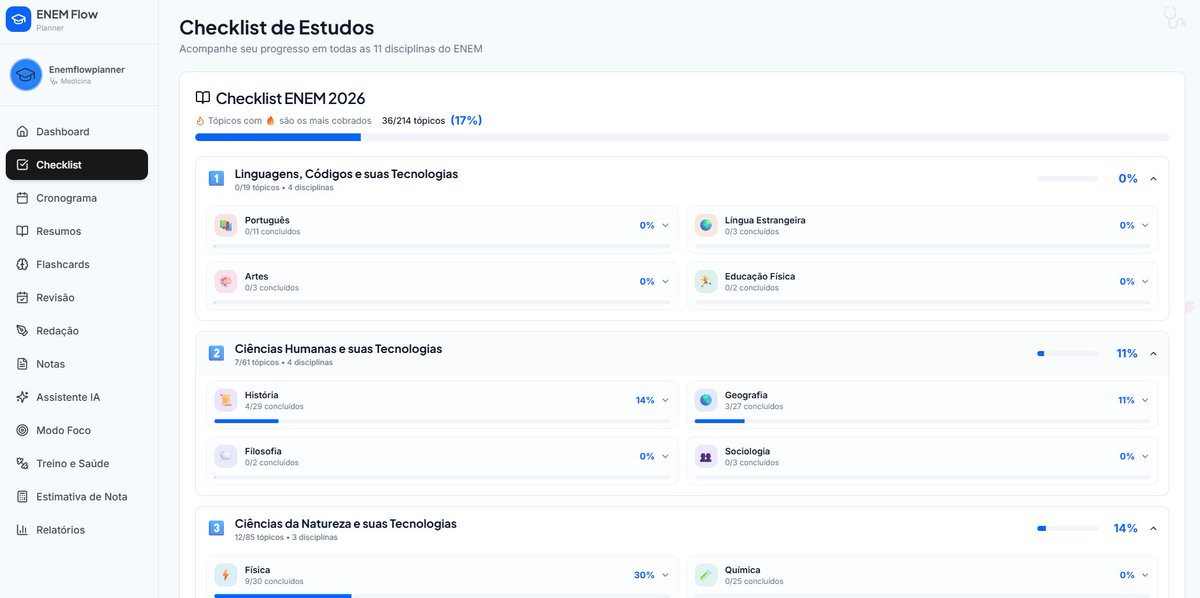 Enem Flow Planner tweet media